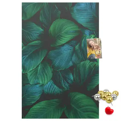 Panou de plută cu model frunze tropicale mari