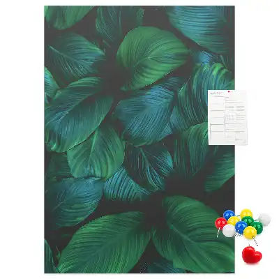 Panou de plută cu model frunze tropicale mari