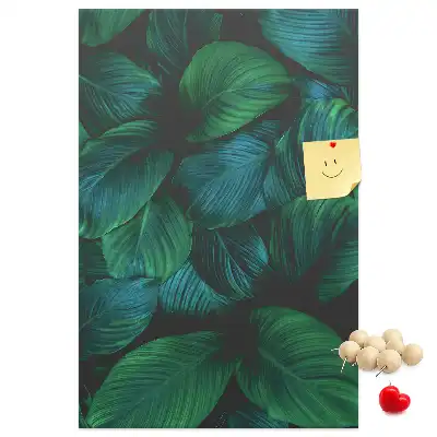 Panou de plută cu model frunze tropicale mari