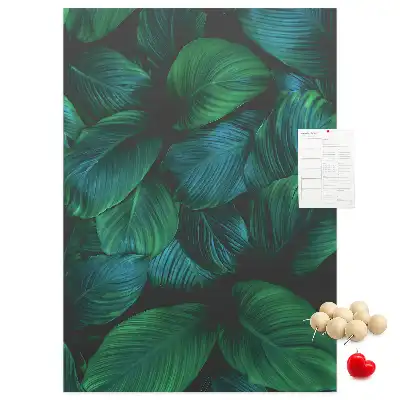 Panou de plută cu model frunze tropicale mari