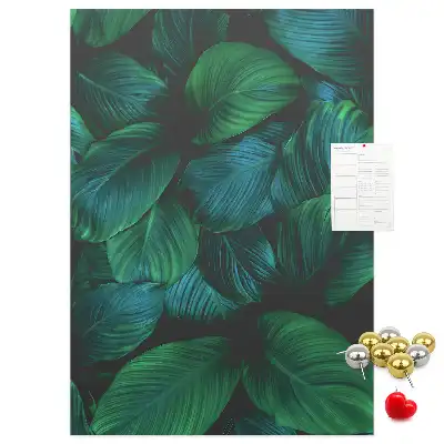 Panou de plută cu model frunze tropicale mari