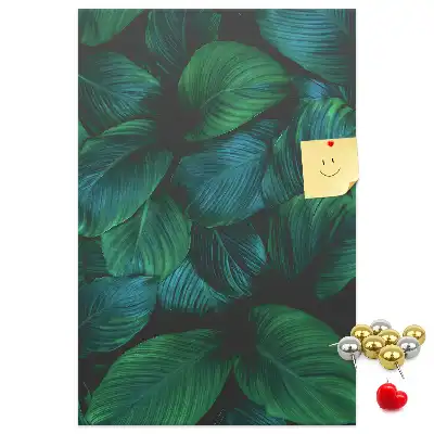 Panou de plută cu model frunze tropicale mari