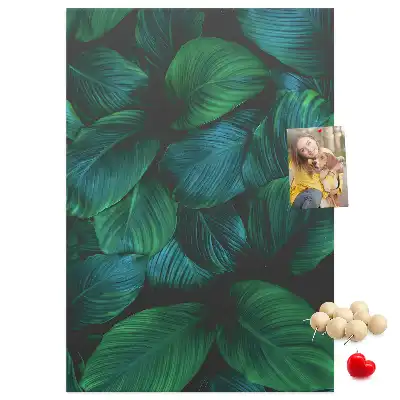 Panou de plută cu model frunze tropicale mari