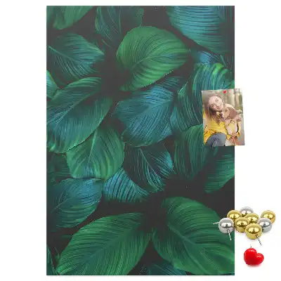 Panou de plută cu model frunze tropicale mari