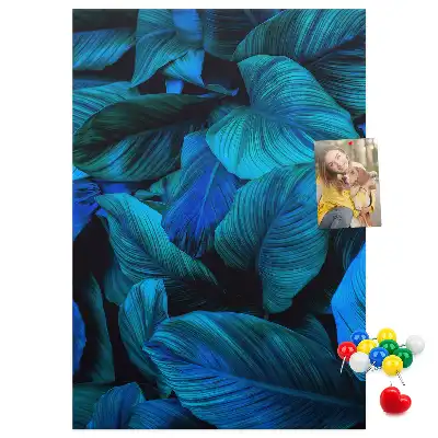 Panou de plută cu model frunze tropicale