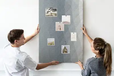 Panou din plută cu model abstract valuri gri
