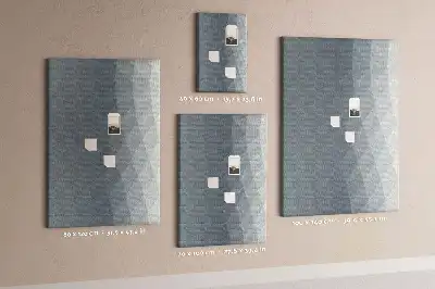 Panou din plută cu model abstract valuri gri