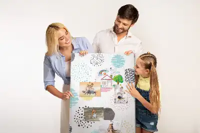Panou de plută cu model Cercuri colorate