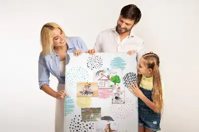 Panou de plută cu model Cercuri colorate