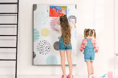 Panou de plută cu model Cercuri colorate