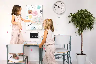Panou de plută cu model Cercuri colorate