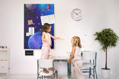 Panou de plută cu imprimeu Artă spațială