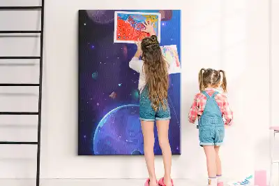Panou de plută cu imprimeu Artă spațială