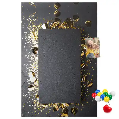 Panou de plută cu model confetti aurii