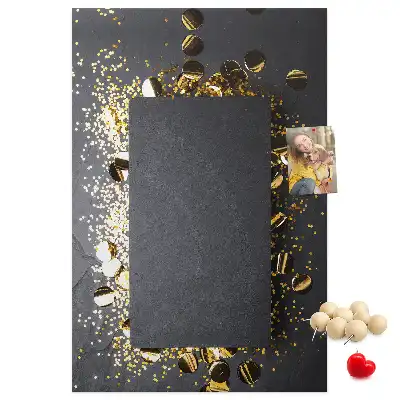 Panou de plută cu model confetti aurii