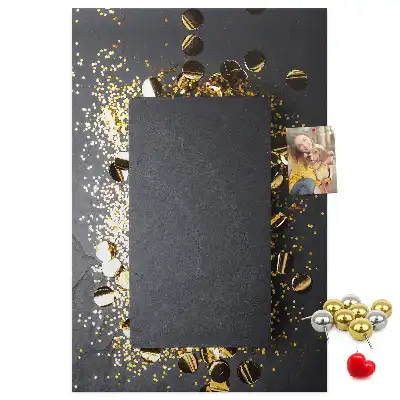 Panou de plută cu model confetti aurii