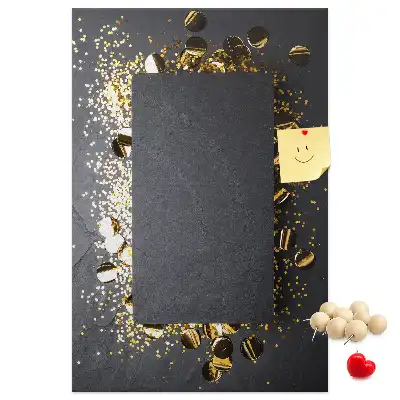 Panou de plută cu model confetti aurii