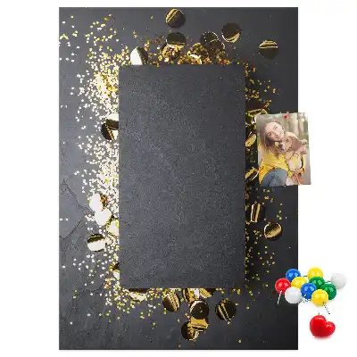 Panou de plută cu model confetti aurii