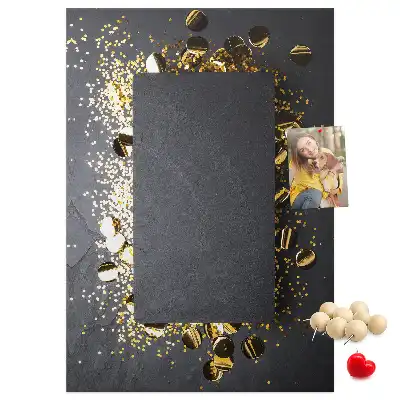 Panou de plută cu model confetti aurii
