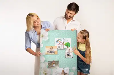 Panou din plută cu model flori înflorite