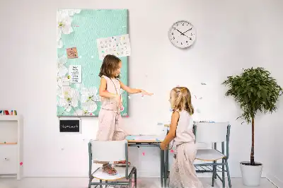 Panou din plută cu model flori înflorite