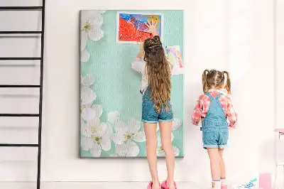 Panou din plută cu model flori înflorite