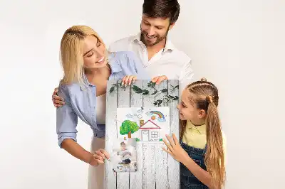 Panou de plută cu ramă din lemn