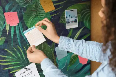 Panou din plută cu imprimeu frunze exotice mari