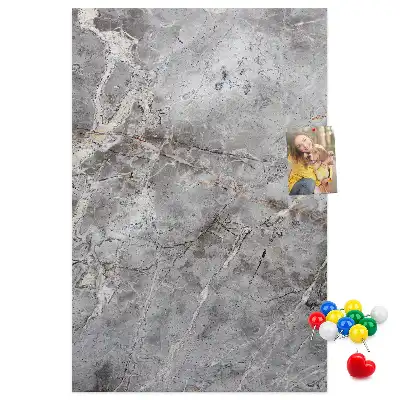 Panou din plută cu model marmură închisă la culoare