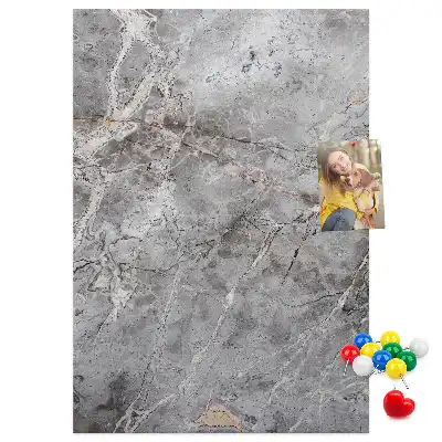 Panou din plută cu model marmură închisă la culoare