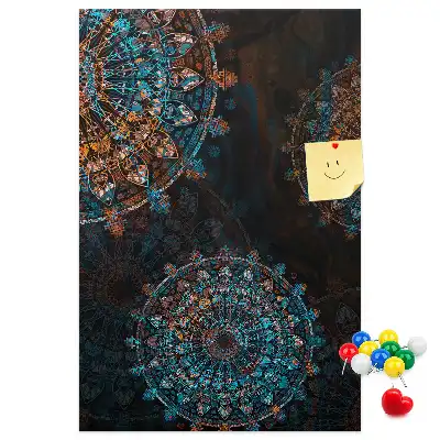 Panou decorativ din plută cu motiv Mandala