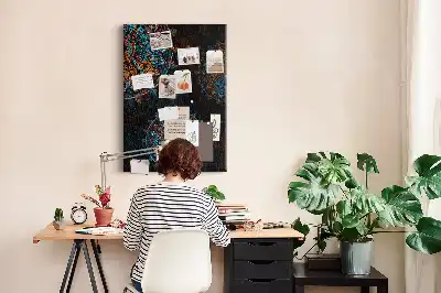 Panou decorativ din plută cu motiv Mandala