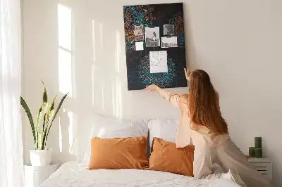 Panou decorativ din plută cu motiv Mandala