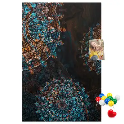 Panou decorativ din plută cu motiv Mandala