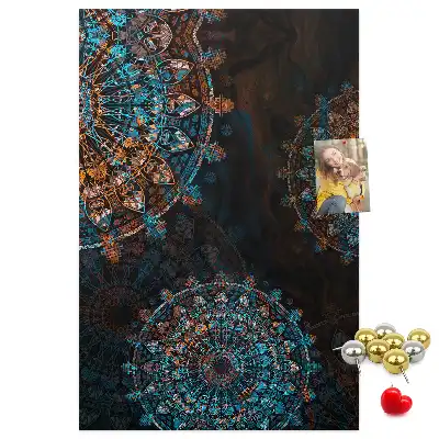 Panou decorativ din plută cu motiv Mandala