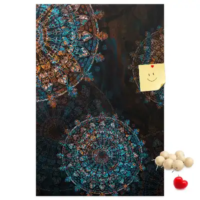 Panou decorativ din plută cu motiv Mandala