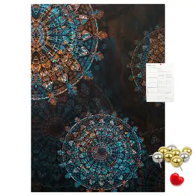 Panou decorativ din plută cu motiv Mandala