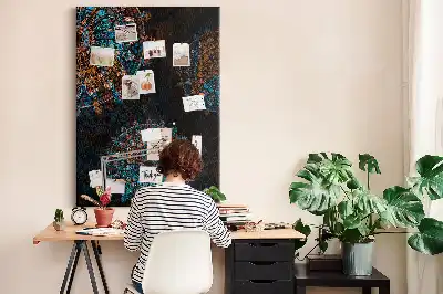 Panou decorativ din plută cu motiv Mandala