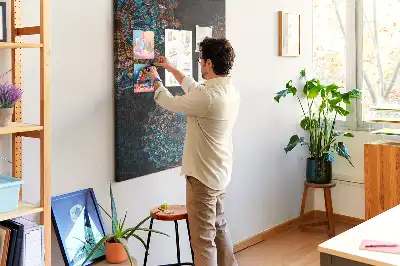 Panou decorativ din plută cu motiv Mandala
