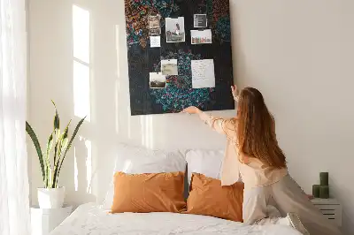 Panou decorativ din plută cu motiv Mandala