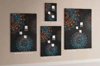 Panou decorativ din plută cu motiv Mandala