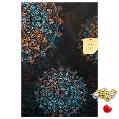 Panou decorativ din plută cu motiv Mandala