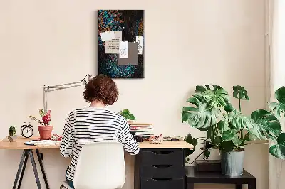 Panou decorativ din plută cu motiv Mandala
