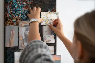 Panou decorativ din plută cu motiv Mandala
