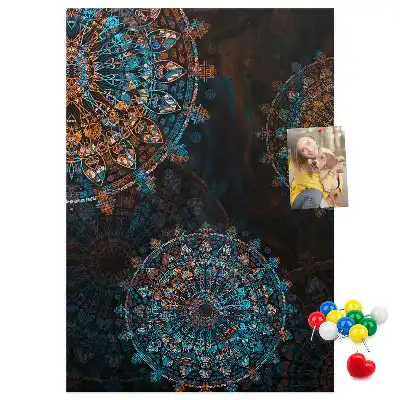 Panou decorativ din plută cu motiv Mandala