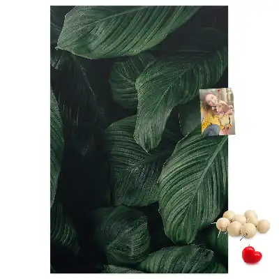 Panou de plută cu imprimeu frunze de junglă