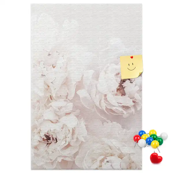 Panou din plută cu motiv floral Bujori
