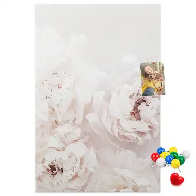 Panou din plută cu motiv floral Bujori