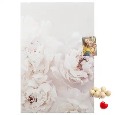 Panou din plută cu motiv floral Bujori