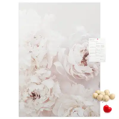 Panou din plută cu motiv floral Bujori